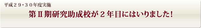 平成29・30年度実施 第U期研究助成事業がスタートしました!